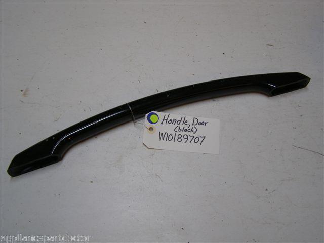 Maytag Dishwasher W10189707 Handle, Door (black) (scuffed) used part assembly Maytag Dishwasher W10189707 Handle, Door (black) (scuffed) used part assembly